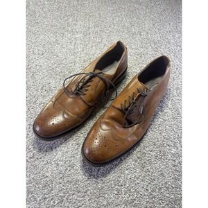Banana Republic Shoes Mens Size 10 Brown Leather Wingtip Brogue Dress Oxfords